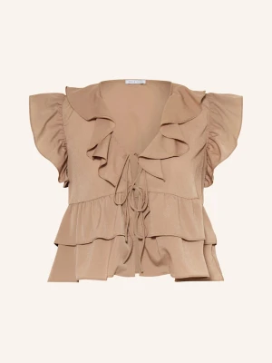 Mrs & Hugs Bluzka Z Wolantami beige