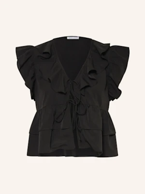 Mrs & Hugs Bluzka Z Wolantami schwarz