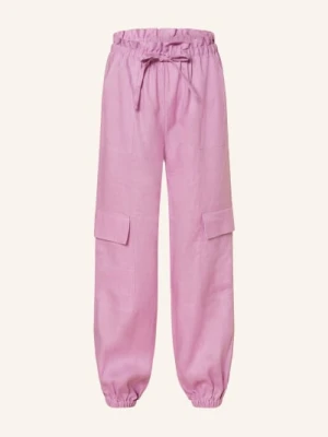 Mrs & Hugs Bojówki Z Lnu lila