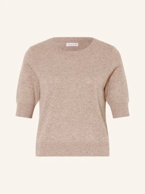 Mrs & Hugs Dzianinowa Koszulka Z Kaszmiru beige