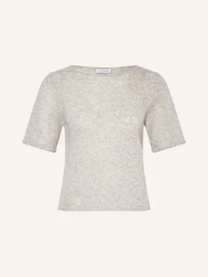 Mrs & Hugs Dzianinowa Koszulka Z Kaszmiru grau