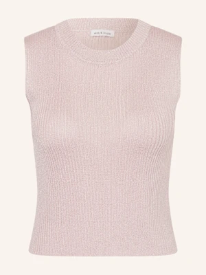 Mrs & Hugs Dzianinowy Top Z Błyszczącą Przędzą rosa