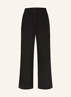 Mrs & Hugs Jeansy Wide Leg schwarz