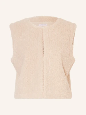 Mrs & Hugs Kamizelka Z Pluszowego Materiału beige