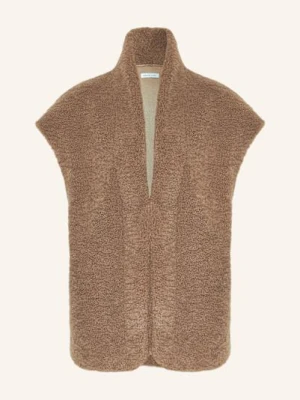 Mrs & Hugs Kamizelka Z Pluszowego Materiału braun