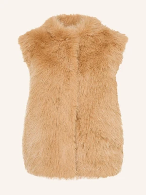 Mrs & Hugs Kamizelka Ze Sztucznego Futra braun CAMELOWY