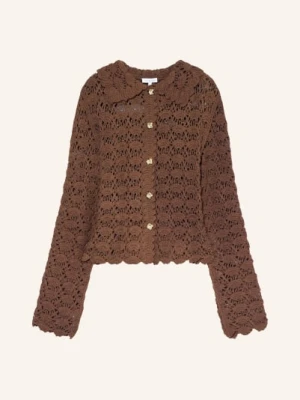 Mrs & Hugs Kardigan Szydełkowy braun