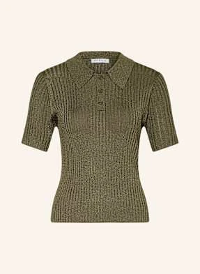 Mrs & Hugs Koszulka Polo Z Dzianiny Z Błyszczącą Przędzą gruen