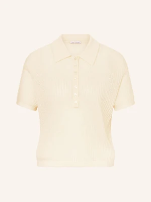 Mrs & Hugs Koszulka Polo Z Dzianiny Z Dodatkiem Kaszmiru weiss