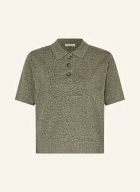 Mrs & Hugs Koszulka Polo Z Dzianiny Z Lnem grau