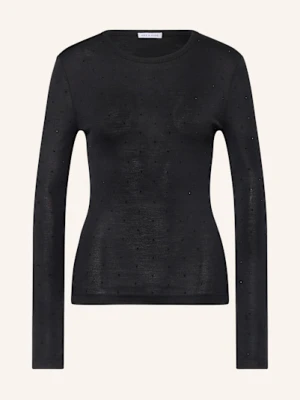 Mrs & Hugs Koszulka Z Długim Rękawem Z Ozdobnymi Kamykami schwarz