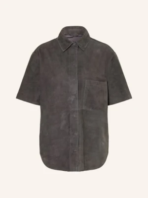 Mrs & Hugs Koszulowa Bluzka Ze Skóry grau