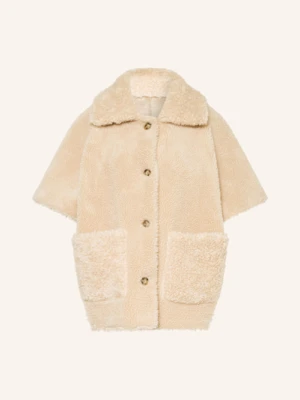 Mrs & Hugs Kurtka Pluszowa, Dwustronna beige