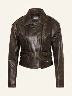 Mrs & Hugs Kurtka Skórzana schwarz