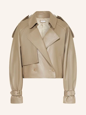 Mrs & Hugs Kurtka Trencz Ze Skóry beige