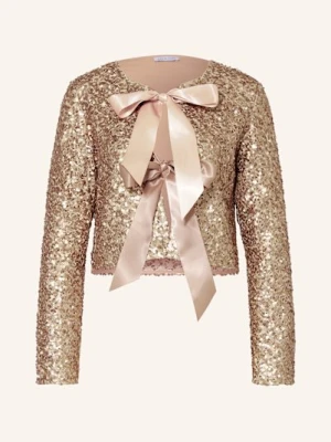 Mrs & Hugs Kurtka Z Cekinami beige