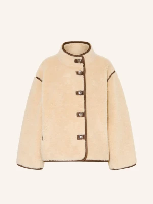 Mrs & Hugs Kurtka Z Futerkiem Typu Teddy beige