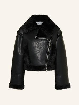 Mrs & Hugs Kurtka Z Imitacji Skóry schwarz