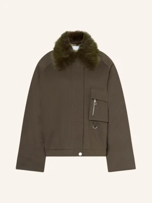 Mrs & Hugs Kurtka Z Odpinanym Sztucznym Futrem gruen KHAKI
