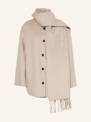 Mrs & Hugs Płaszcz Wełniany beige