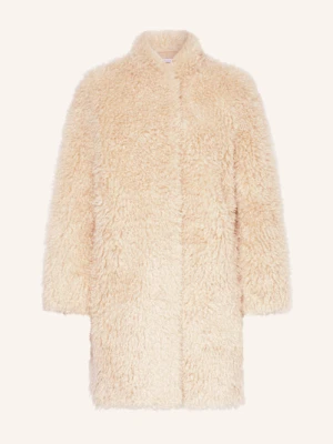 Mrs & Hugs Płaszcz Ze Sztucznego Futra beige