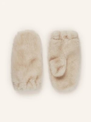 Mrs & Hugs Rękawiczki Jednopalcowe Ze Sztucznego Futra beige