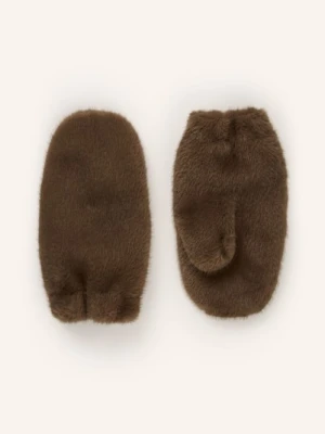 Mrs & Hugs Rękawiczki Jednopalcowe Ze Sztucznego Futra braun