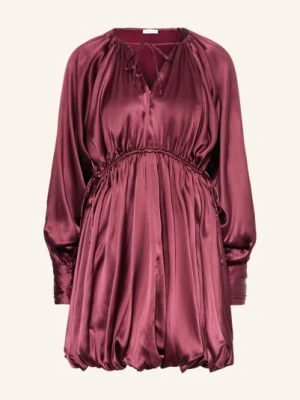 Mrs & Hugs Satyna Sukienka Z Jedwabiem rot
