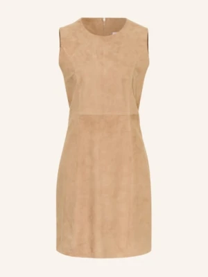 Mrs & Hugs Skórzana Sukienka beige