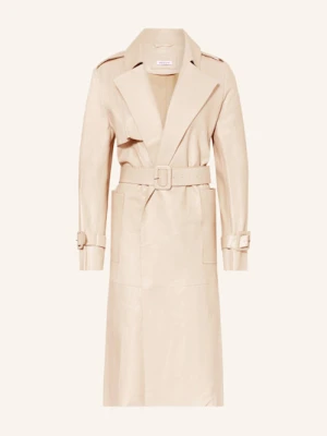 Mrs & Hugs Skórzany Trencz beige