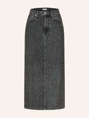 Mrs & Hugs Spódnica Jeansowa Z Ozdobnymi Kamykami schwarz