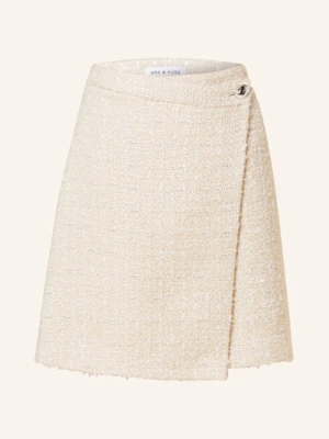 Mrs & Hugs Spódnica Kopertowa Z Bouclé Z Błyszczącą Przędzą beige