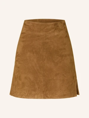 Mrs & Hugs Spódnica Skórzana braun
