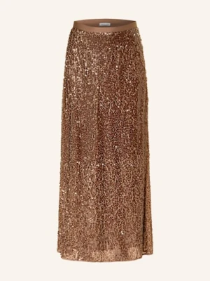 Mrs & Hugs Spódnica Z Cekinami braun