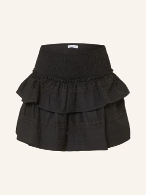 Mrs & Hugs Spódnica Z Koronką I Falbanami schwarz