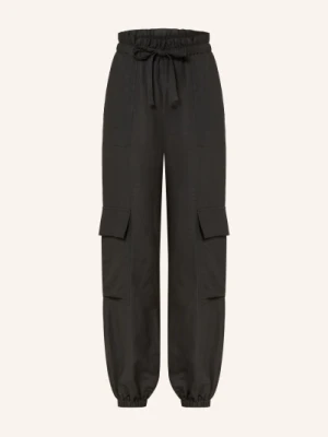 Mrs & Hugs Spodnie Cargo Z Lnem schwarz