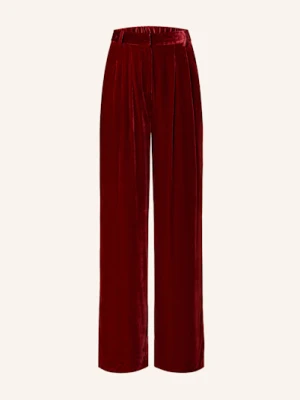 Mrs & Hugs Spodnie Marlena Z Aksamitu rot