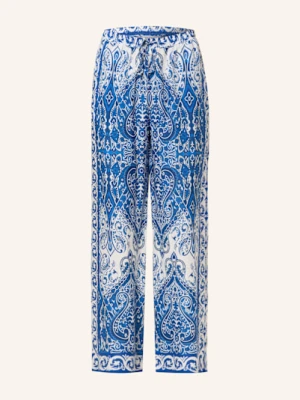 Mrs & Hugs Spodnie Marlena Z Dodatkiem Jedwabiu blau