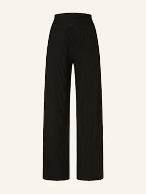 Mrs & Hugs Spodnie Marlena Z Dżerseju Z Plisami schwarz