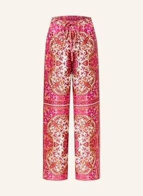 Mrs & Hugs Spodnie Marlena Z Jedwabiu pink