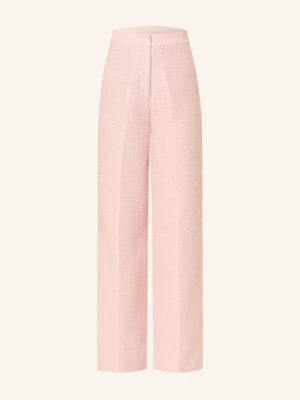 Mrs & Hugs Spodnie Marlena Z Tweedu Z Błyszczącą Przędzą rosa