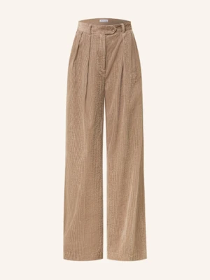 Mrs & Hugs Spodnie Marlena Ze Sztruksu beige