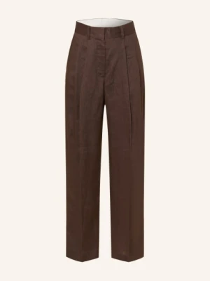 Mrs & Hugs Spodnie Marlene Z Lnu braun