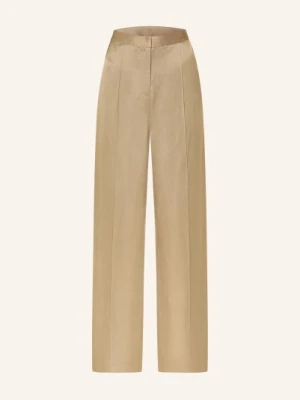 Mrs & Hugs Spodnie Marlene Z Satyny gruen