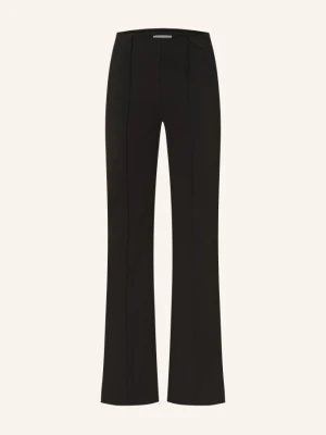 Mrs & Hugs Spodnie Typu Bootcut Z Dżerseju schwarz CZARNY