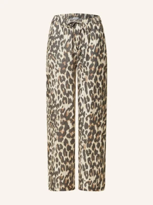 Mrs & Hugs Spodnie Z Lnu braun