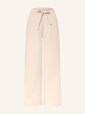 Mrs & Hugs Spodnie Z Materiału Typu Marlene beige
