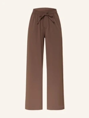Mrs & Hugs Spodnie Z Materiału Typu Marle braun