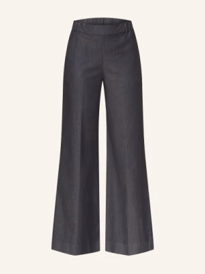 Mrs & Hugs Spodnie Z Materiału Typu Marlene blau