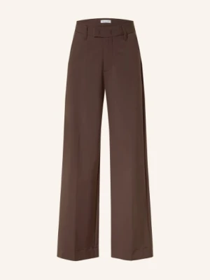Mrs & Hugs Spodnie Z Materiału Typu Marlene braun